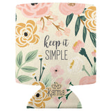 Mustard floral can cooler
