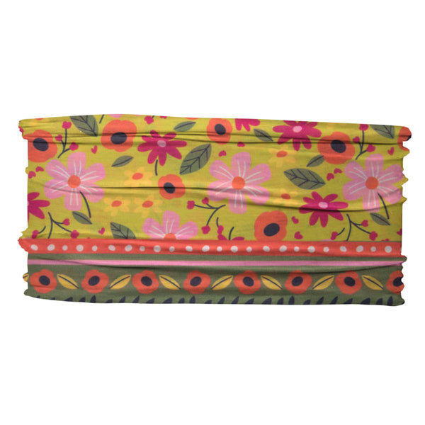 Lime Floral Thin Headbands 