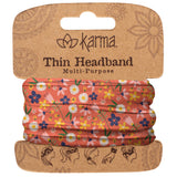 Shelly Floral Thin Headbands Packaged View