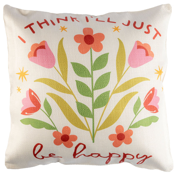 be Happy Square Pillows