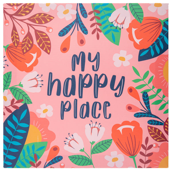 Happy place canvas wall art