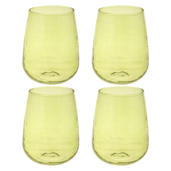 Celery Catalina Stemless Wine Glass set of 4