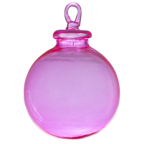 Pink Transparent Glass Ornament