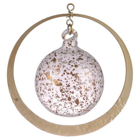Gold Splatter Florence Ornament round