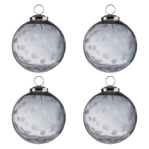 Smoke dot glass ornament box 