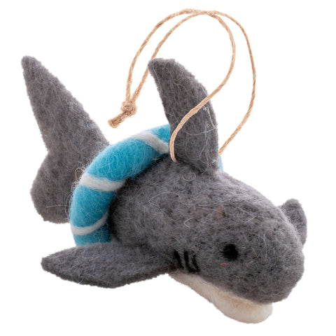 Island Shark Felt Ornament