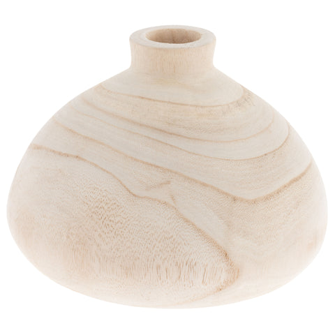 Dome Paulownia wood vase
