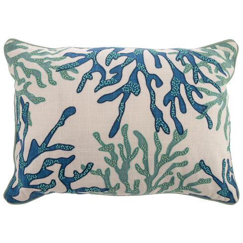 Coral reef lumbar throw pillow