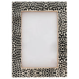 Black Spotted Rectangle Natural Bone Picture Frame