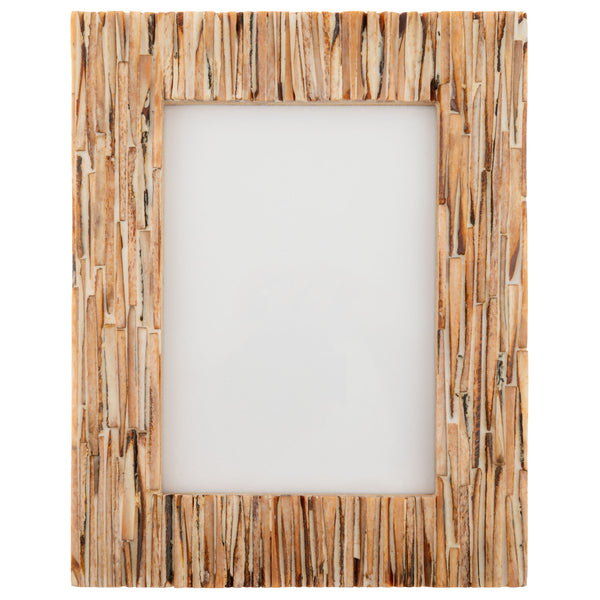 Chiseled Neutral Rectangle Natural Bone Picture Frame