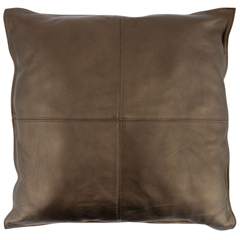 Pewter lambskin square pillow