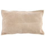 Taupe Suede Lumbar Pillow