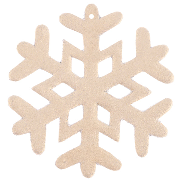 Gold leather snowflake ornaments