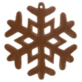 Copper leather snowflake ornaments