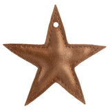 Small copper leather star ornament