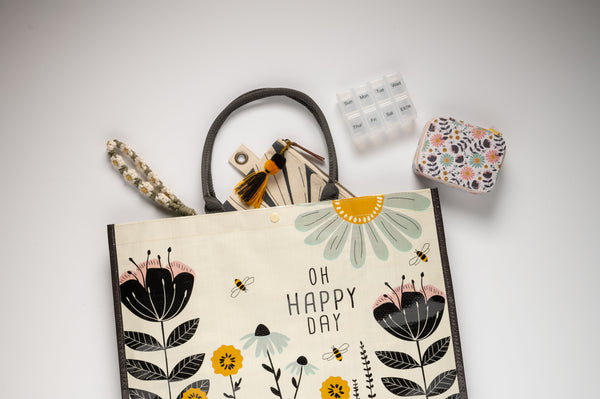 Oh happy day large tote with travel items