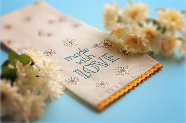 Daisy Reese Tea Towel with flowers