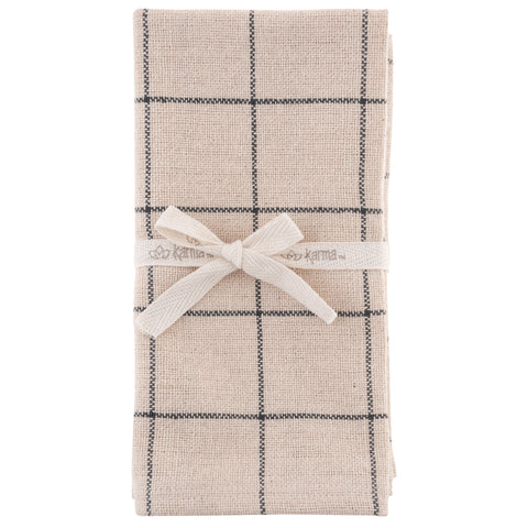 Cotton Dinner Napkins Window Pane packaged view
