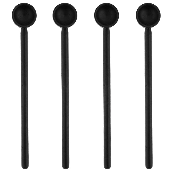 Medium black wood spoon sets