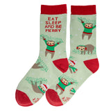 Sloth Holiday Socks