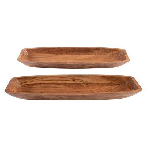Natural Hand Carved Dough Bowls