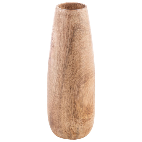 Small natural wood vase