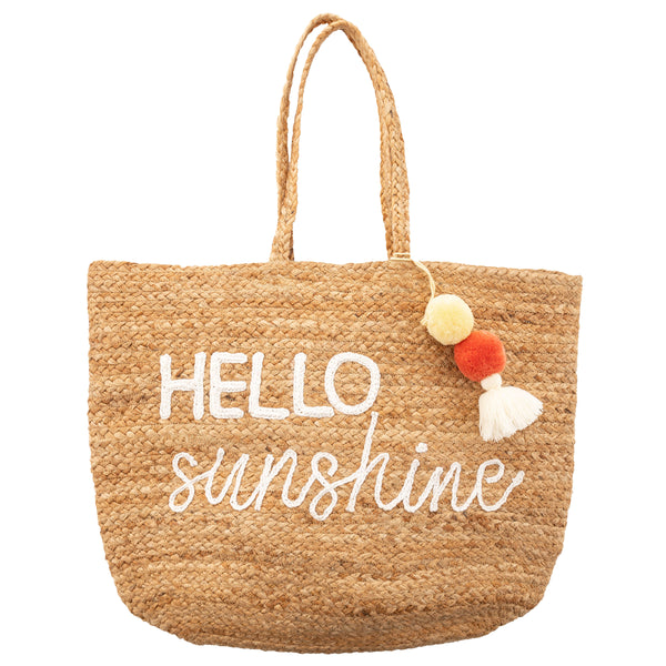 Jute beach tote store