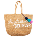 Daydream Believer Jute Beach Bag