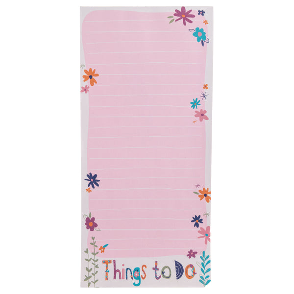 Floral long magnetic notepad