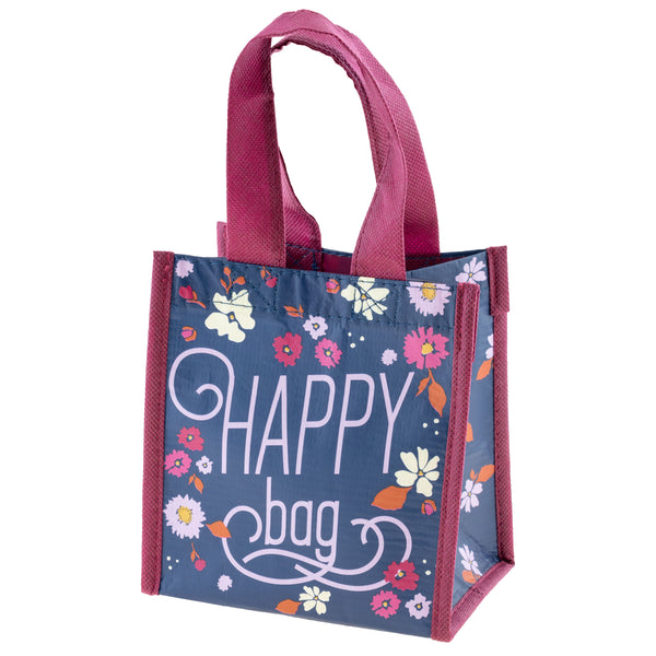 Navy Floral Recycled Small Gift Bag