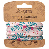 Blush Floral Thin Headbands Packaged View