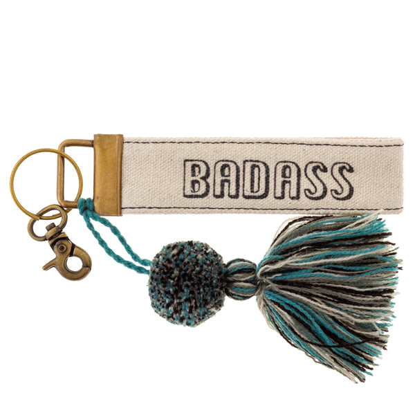 Badass Canvas Tassel Key Chain