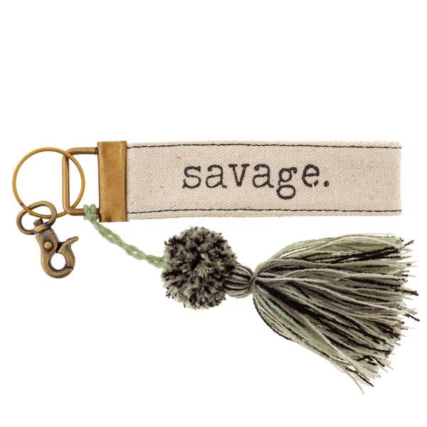 Savage Canvas Tassel Key Chain