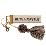 Castle Canvas Tassel Key Chain