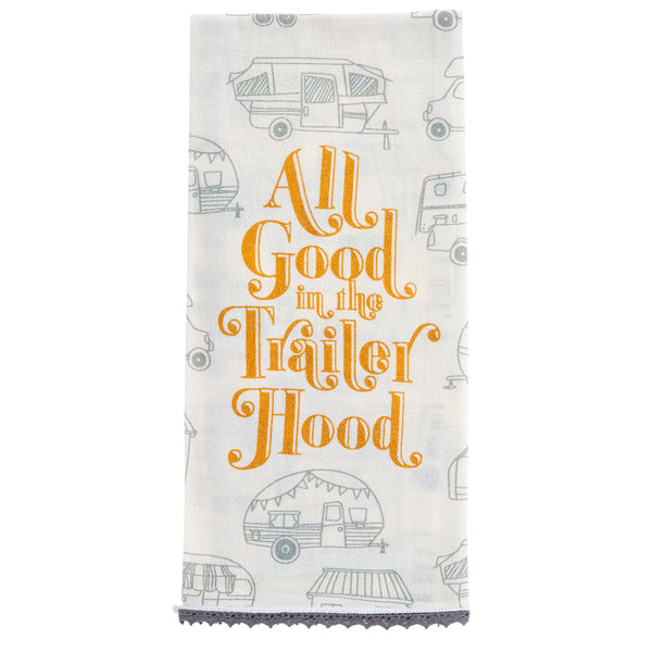 Trailer Hood Flour Sack Tea Towel