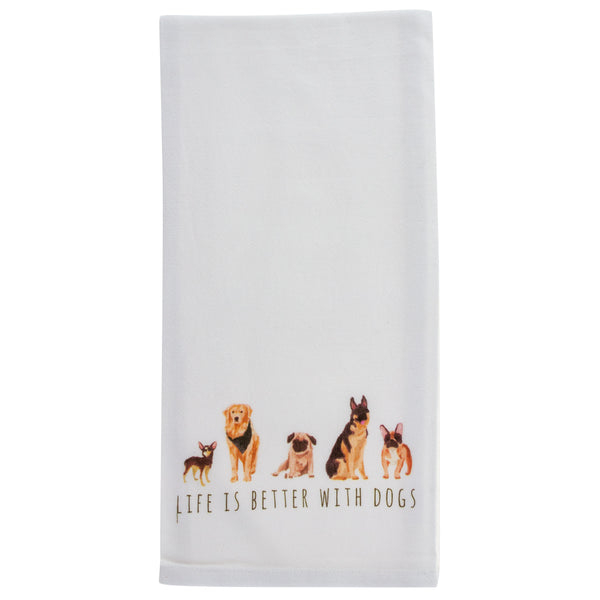 Dog cotton tea towel