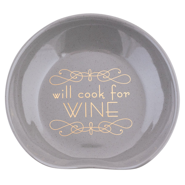 Will Cook for Wine Chic Spoon Rest