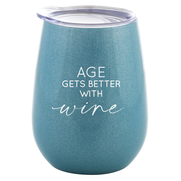 Age Gets Better stainless steel wine tumbler