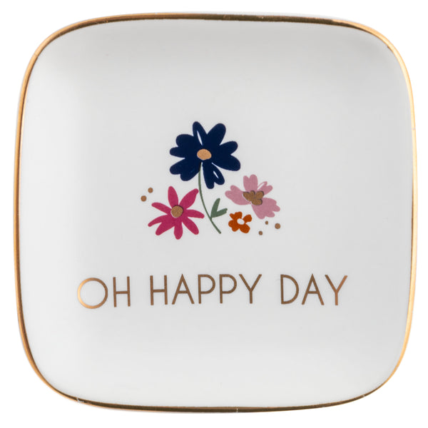 Oh Happy Day Flora Square Trinket Trays Small