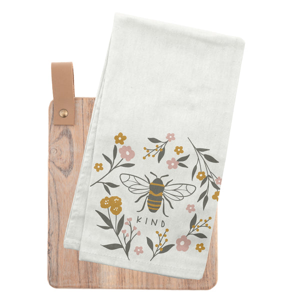 Bee Flora Tea Towel With Cutting Board