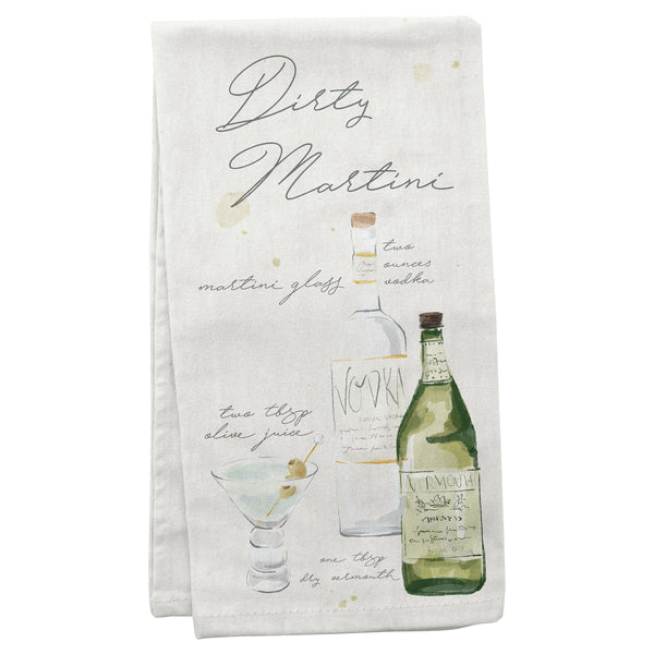 Dirty Martini Speakeasy Linen Tea Towel
