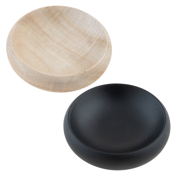 Black and Blonde Salt and Pepper Pinch Bowls