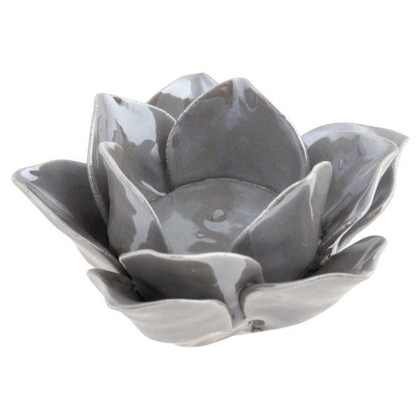 Fog Ceramic Lotus Tea Light Holder