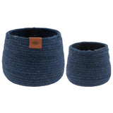 Blue woven baskets