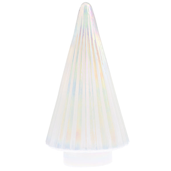 Large Iridescent Pearl Fluted Mercury Glass Trees