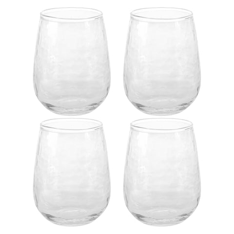 Clear Catalina Stemless Wine Glass set of 4