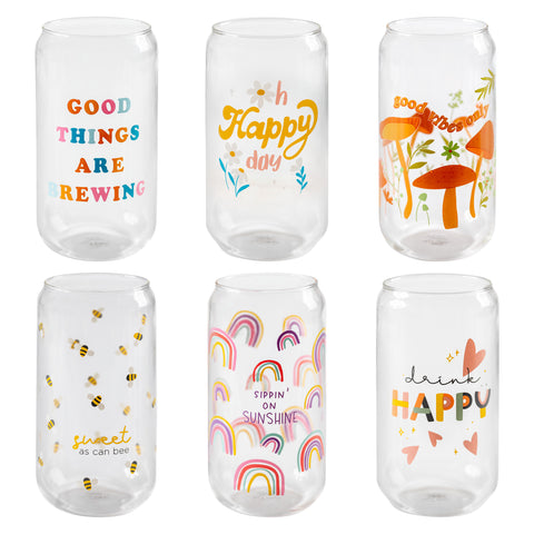 Beer can glass assortment variables view