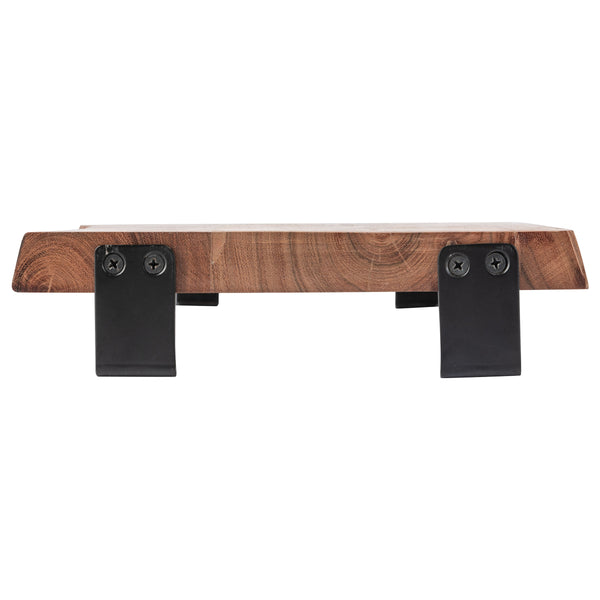 Sierra Wood Serve Board With Iron Feet Side View