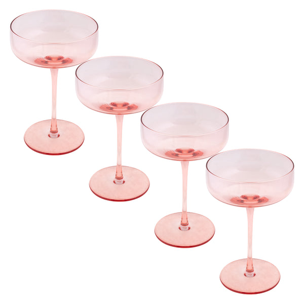 Blush Mid Century Champagne Coupes