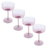 Lilac Mid Century Champagne Coupes